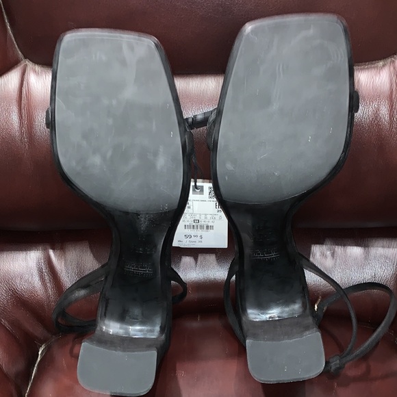 NWT Zara Block Heel Strappy Sandals - Picture 12 of 16